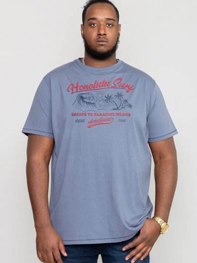 HARBLE-D555 Honolulu Surf Printed T-Shirt