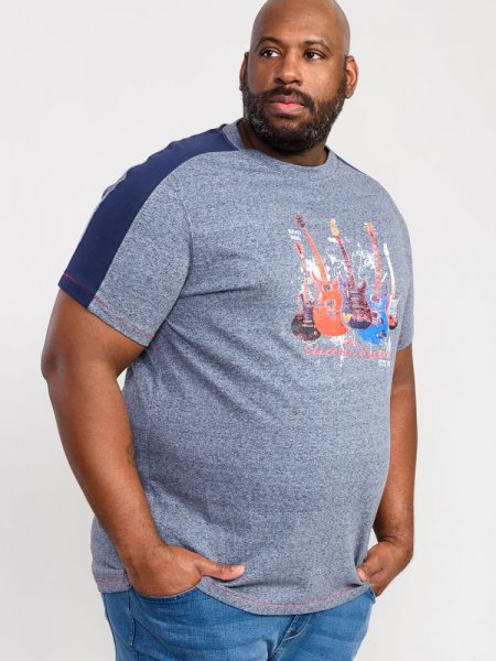 SHARNBROOK-D555 Electric Legends Guitar Print T-Shirt- DEAL PACK-(3XL-6XL)
