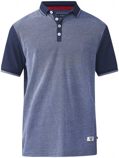 CECIL-D555 Jaquard Polo With Jersey Back and Sleeve