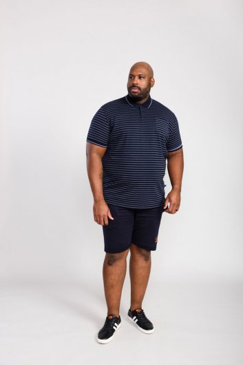 ROSEMARY-D555 Woven Full Stripe Jersey Polo- DEAL PACK-(3XL-6XL)