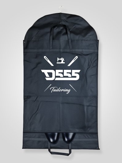 D555 Reusable Full Zipper Garment Bag for Big and Tall Man Suit With Large Zipper Pocket For Shoes