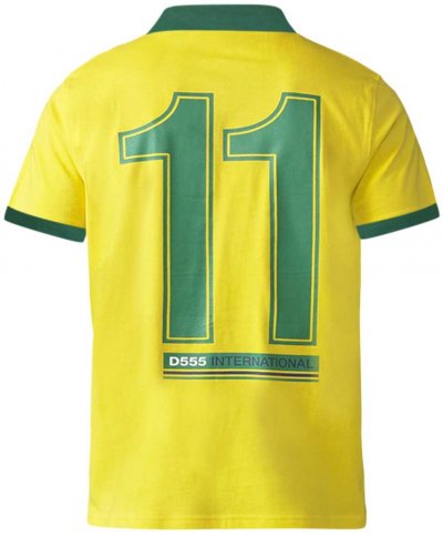 SILVA-D555 Brazil Football Polo Shirt-2XL-5XL-A