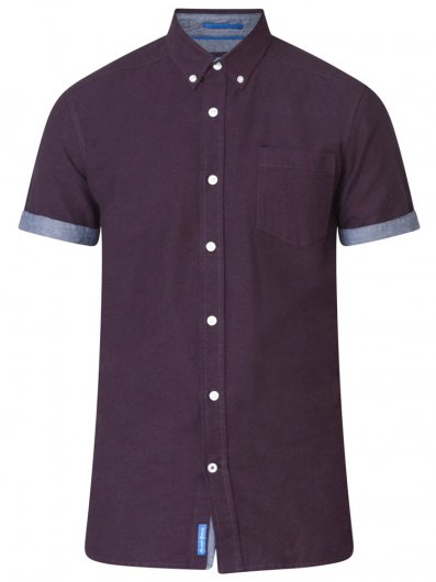 KEVIN-1-D555 Button Down Short Sleeve Oxford Shirt