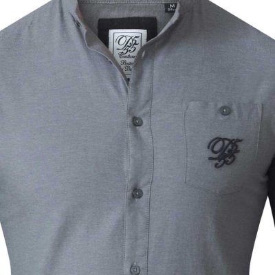 ATKINS-D555 Couture Grandad Shirt With Jersey Sleeves