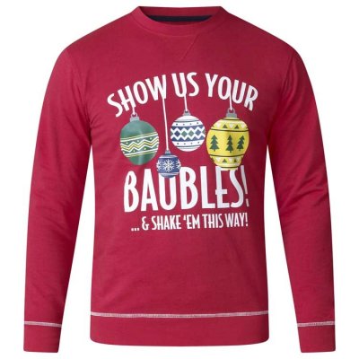 BAUBLES-D555 Baubles Christmas Sweatshirt-2XL-5XL - Kingsize Pack A -Assorted Sizes/Colours Pack