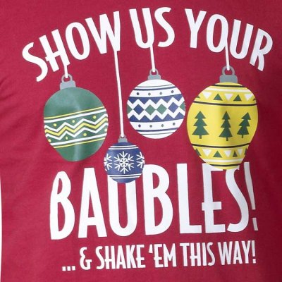 BAUBLES-D555 Baubles Christmas Sweatshirt-2XL-5XL - Kingsize Pack A -Assorted Sizes/Colours Pack