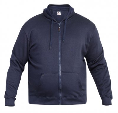 CANTOR - Rockford Heavy Weight Zip Through Hooded Sweatshirt -Black-5XL