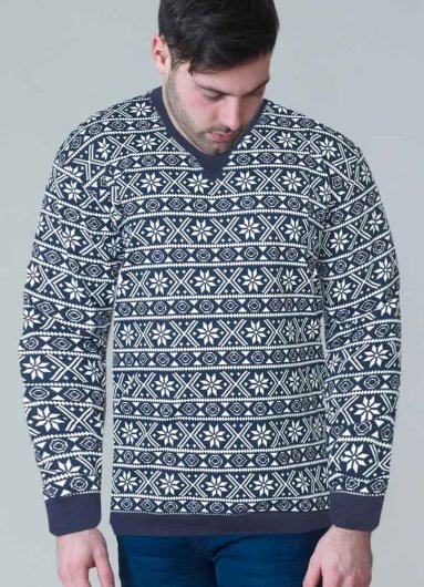 ADVENT - D555 AOP FairIsle Print Christmas Sweatshirt- Deal Pack-(S-XXL)
