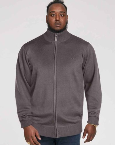 BUDDY 3-D555 Plain Full Zip Sweater