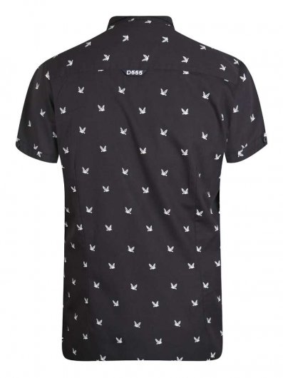 MARLEY-D555 All Over Printed Shirt With Hidden Button Down Collar
