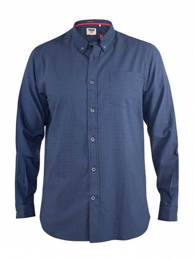 MELBOURNE-D555 Gingham Check Long Sleeve Button Down Shirt With Chest Pocket