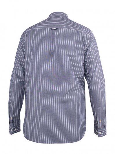FRANKSTON-D555 Stripe Long Sleeve Button Down Shirt With Chest Pocket