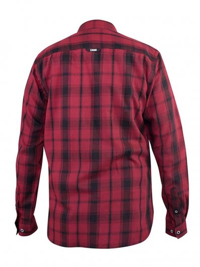 BENALLA-D555 Check Long Sleeve Button Down Shirt With Chest Pocket