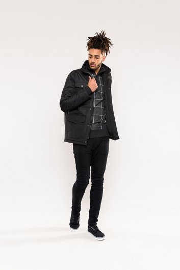 FARGO-D555 Five Pocket Jacket With Ribbed Neck and Inner Quilting