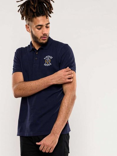 LEROY-D555 Pique Polo Shirt With Chest Embroidery