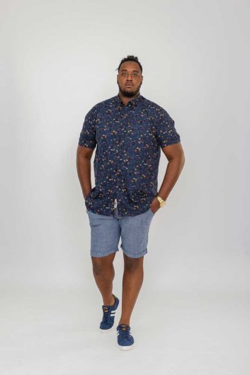 TIGER - D555 Stretch Oxford Chino Shorts With Belt