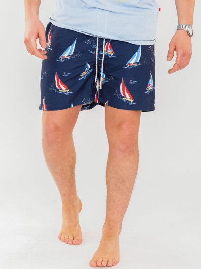 APOLLO - D555 Yacht Printed Swim Shorts