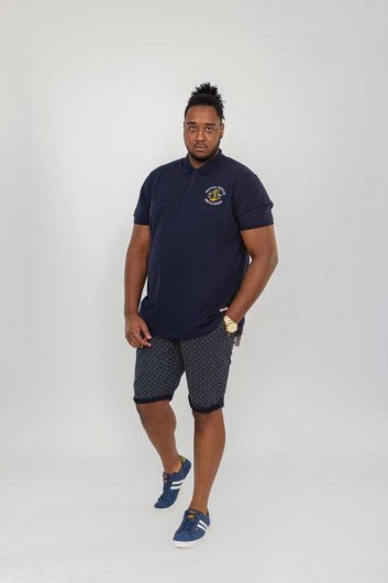 JEFFERSON - D555 Short Sleeve Pique Polo Shirt With Chest Embroidery