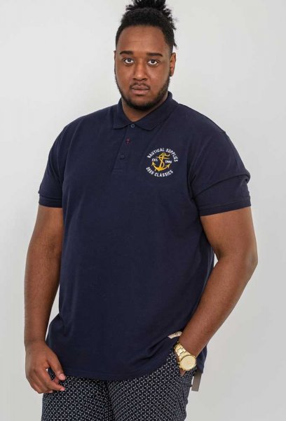 JEFFERSON - D555 Short Sleeve Pique Polo Shirt With Chest Embroidery