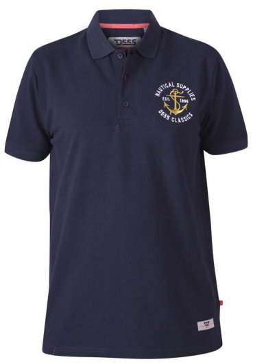 JEFFERSON - D555 Short Sleeve Pique Polo Shirt With Chest Embroidery