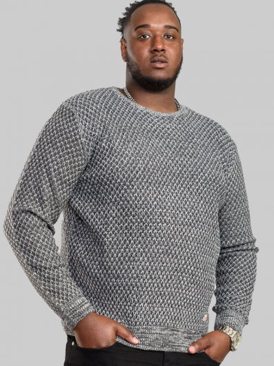 MELFORD-D555 Diamond Knit Crew Neck Jumper