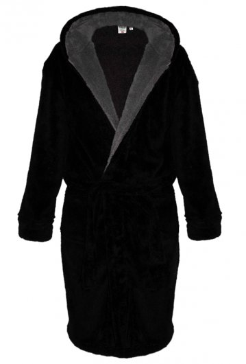NEWQUAY -Super Soft Dressing Gown With Hood-Navy-2XL