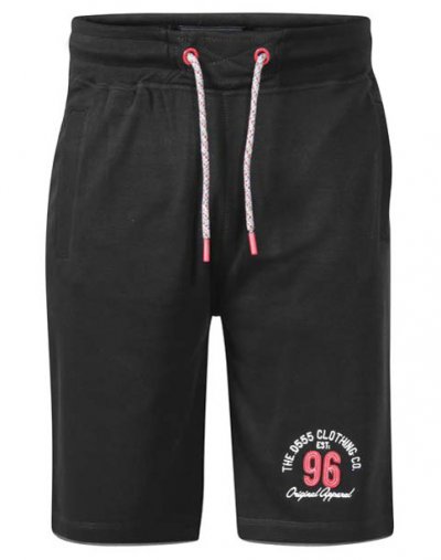 TOMPKINS 1 - D555 Elasticated Waist Fleece Shorts With Embroidery And Applique-S-XXL - DEAL