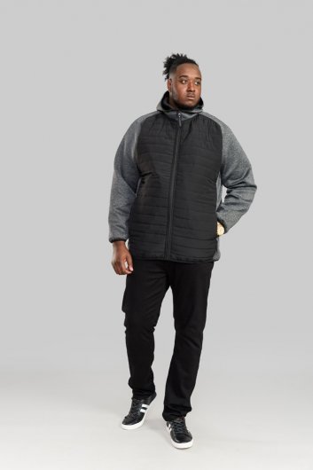 HIGHAMPTON-D555 Quilted Jacket Fleece Sleeves & Hood