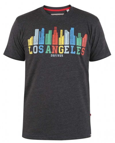 HEMFORD-D555 Los Angeles Sky Line Printed T-Shirt