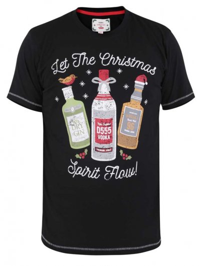 SPIRIT-D555 Christmas Spirit Printed T-Shirt