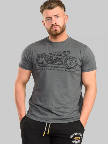 PUXTON-D555 Motorbike Printed T-Shirt