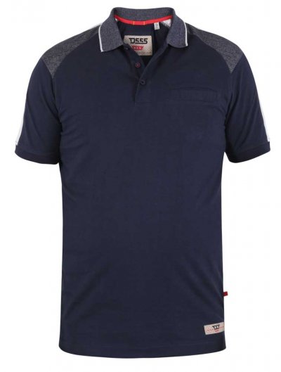 BURGATE-D555 Cut And Sew Jersey Polo Shirt With Tipped Collar