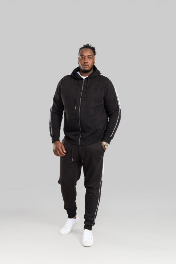 SOUTHWICK-D555 Couture Zip Through Hoodie With Sleeve And Shoulder Contrast Colour Panel