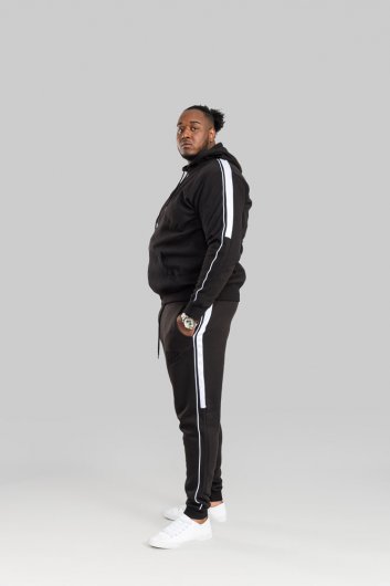 SOUTHWICK-D555 Couture Zip Through Hoodie With Sleeve And Shoulder Contrast Colour Panel