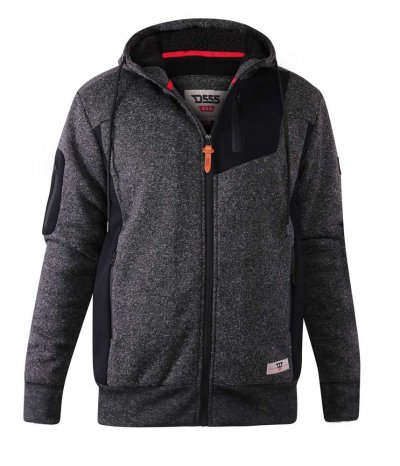 CROFTON-D555 Zip Through Hoody With Sherpa Lining