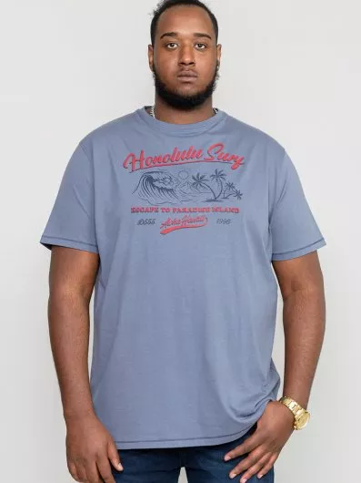 The Duke Clothing Co. HARBLE Honolulu Surf Printed T Shirt Kingsize As