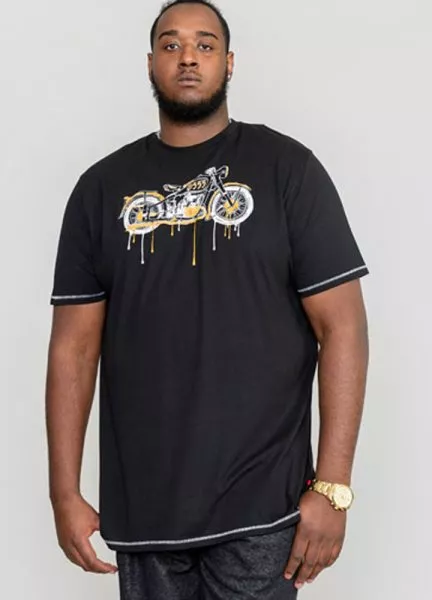 Duke Company Rochester The Duke Clothing Co. - ROCHESTER-Motor Bike With Drip Effect Printed T-...