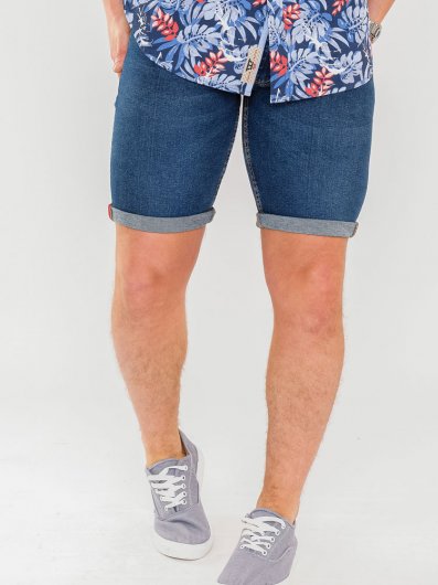 DAVIDSON - D555 Blue Stretch Denim Shorts-Shorts 30-40-Assorted Sizes/Colours Pack