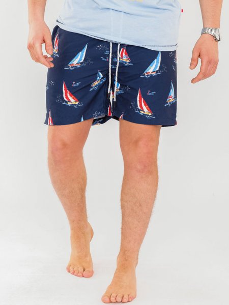 APOLLO - D555 Yacht Printed Swim Shorts-S-XXL - Regular-Assorted Sizes/Colours Pack