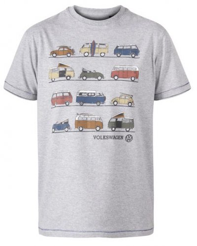 WHITTAM - D555 Official Licensed VW Product Multi Vehicle Printed T-Shirt-Assorted Sizes/Colours Pack-TALL