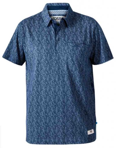 SEFTON - D555 Ao Print Floral Polo Shirt With Chest Pocket -S-XXL - Regular-Assorted Sizes/Colours Pack