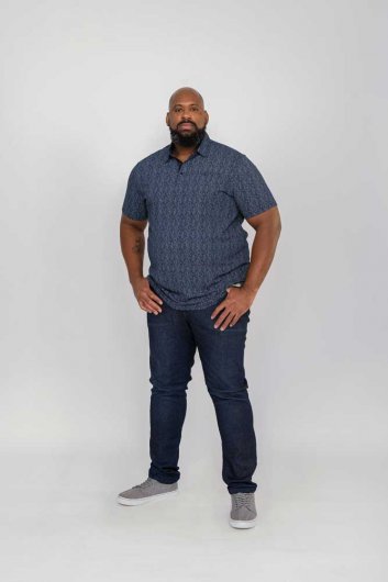 SEFTON - D555 Ao Print Floral Polo Shirt With Chest Pocket -S-XXL - Regular-Assorted Sizes/Colours Pack