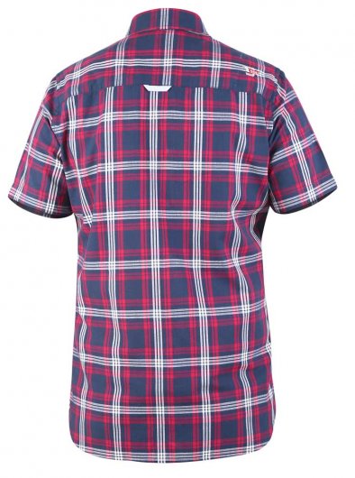 RIPLEY-D555 Check Button Down Collar S/S Shirt With Pocket