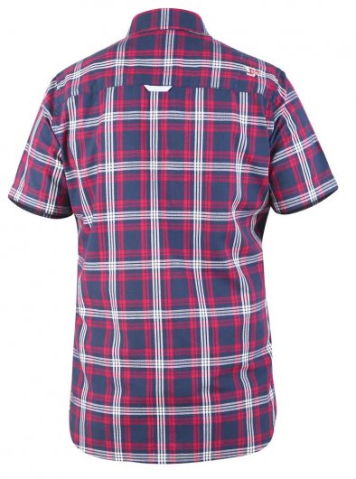 RIPLEY-D555 Check Button Down Collar S/S Shirt With Pocket