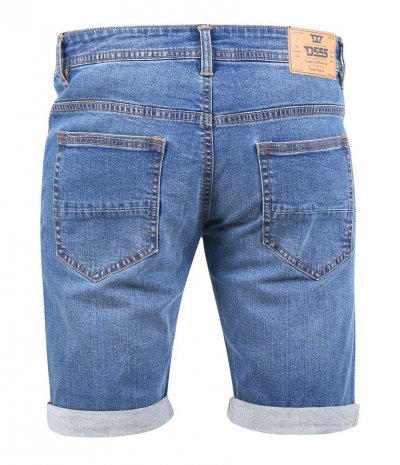 BROXBOURNE-D555 Blue Stretch Denim Shorts