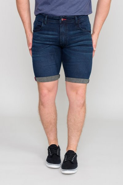 BRENTWOOD-D555 Dark Blue Stretch Denim Shorts