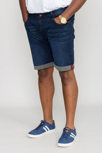 BRENTWOOD-D555 Dark Blue Stretch Denim Shorts