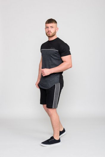 ANDOVER-D555 Couture Elasticated Waistband With Cut And Sew Contrast Colour Side Panels