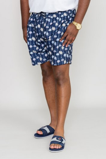 BRADWELL-D555 Palm Tree Printed Swim Shorts