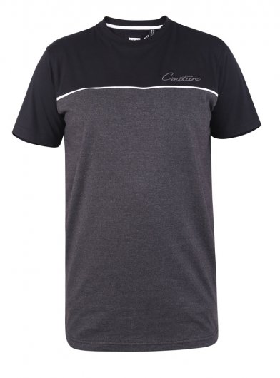 NEWBURY-D555 Couture Curved Hem Crew Neck T-Shirt